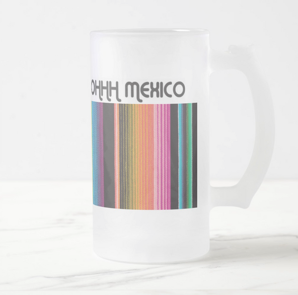 Mexico Stripe // Frosted Beer Mug
