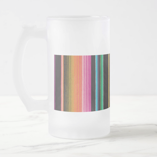 Mexico Stripe // Frosted Beer Mug