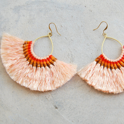 Tassel Hoop Earrings // Bellini