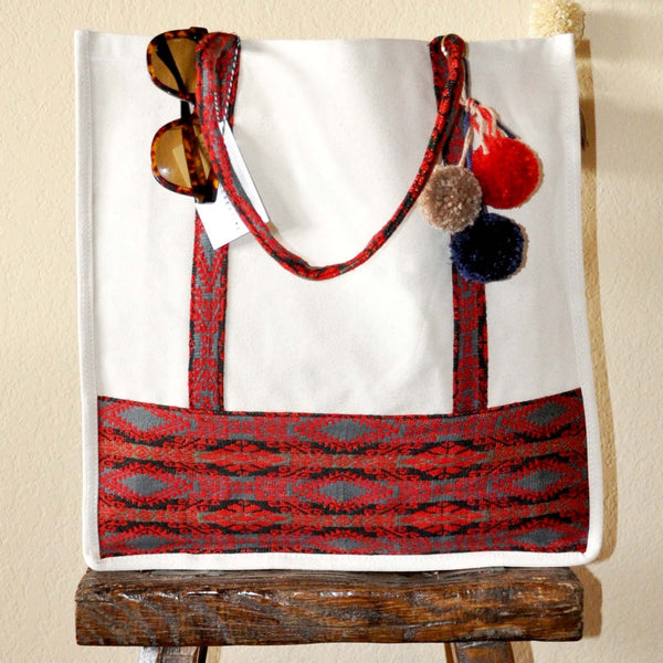 The Beach Tote - Rojo Red