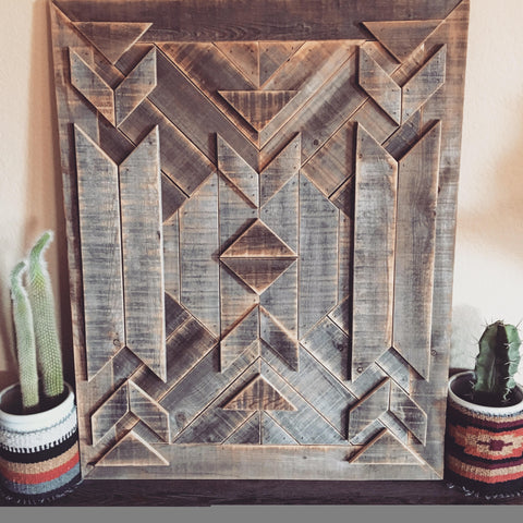 Reclaimed Wood Wall Sculpture //